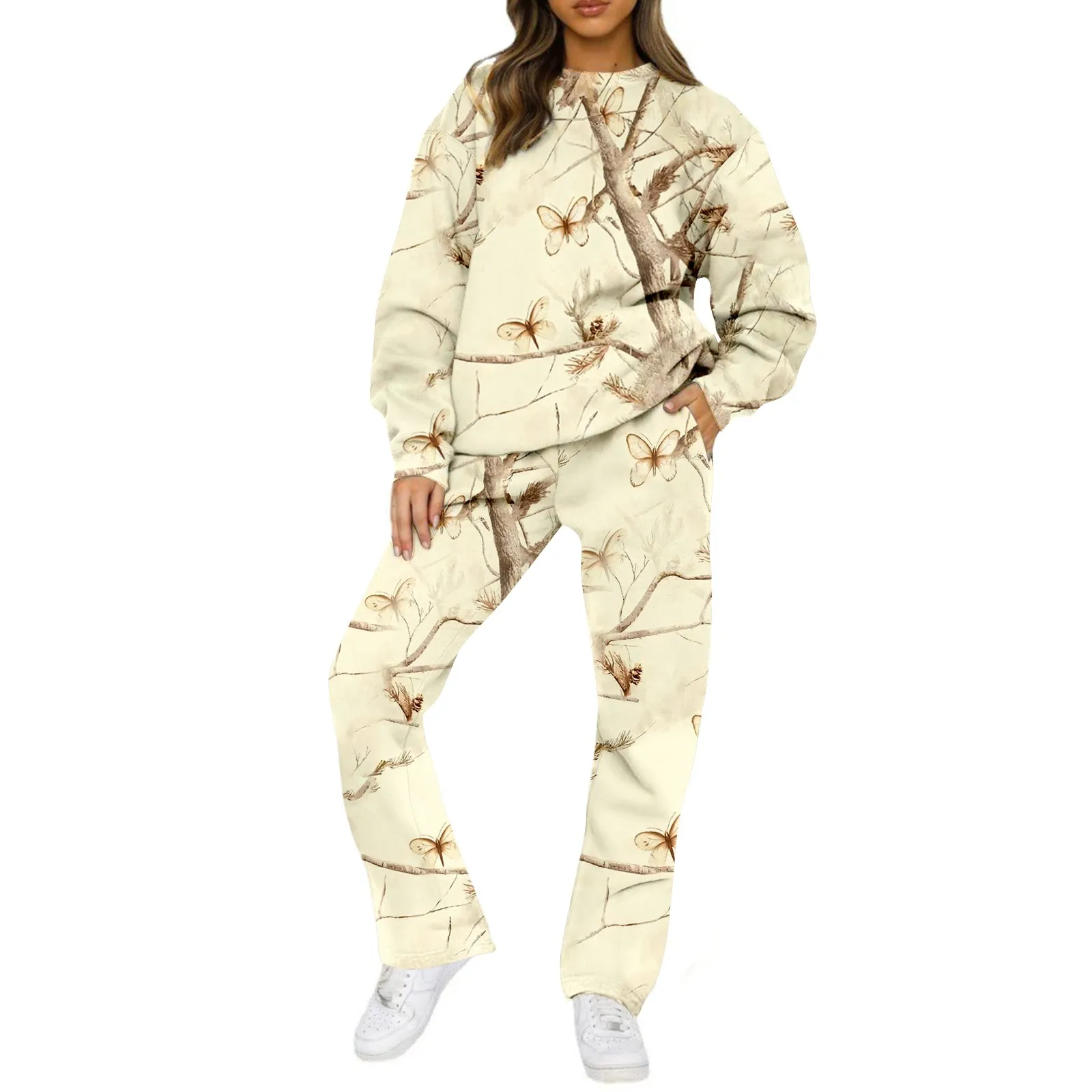 Women'S Hooded Athletic Tracksuit Unisex Two-Piece Running Clothing Long Sleeve Pullover Hoodie Sweatshirt + Track Pants Set