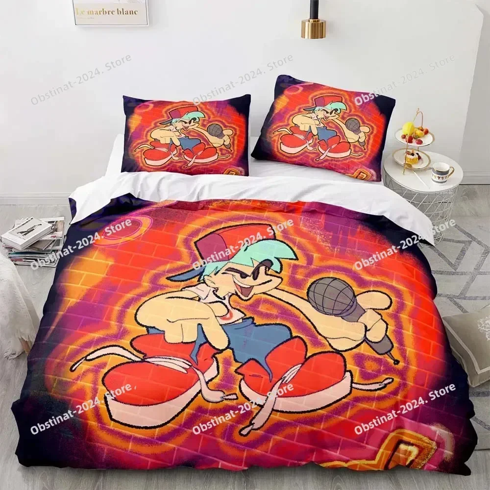 2025 3D Print Friday Night Funkin Bedding Set Single Twin Full Queen King Size Kawaii Bed Set Aldult Kid Bedroom Duvetcover Sets 6