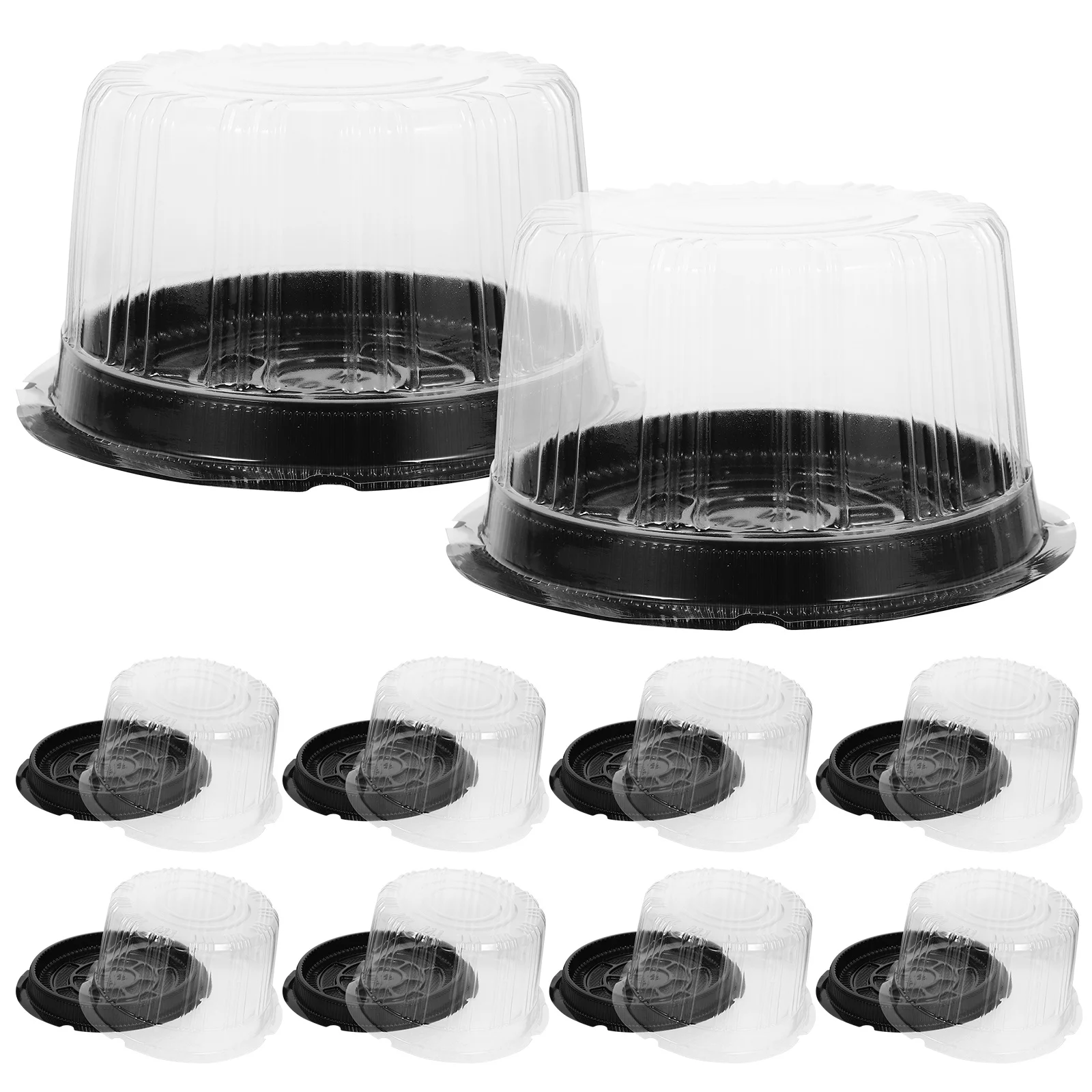 

10 Pcs Cake Packaging Boxes Transport Container Holder with Lid Baking Carriers for