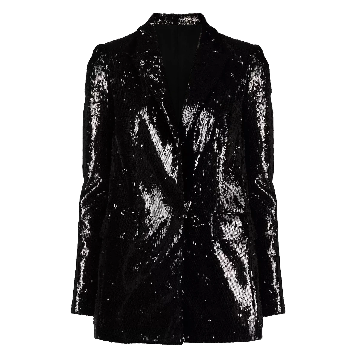 Spot Spring And Autumn 2024 Fashion New Sequins Midi Suit Quality Banquet Stage Shine Women\'s Blazer Top