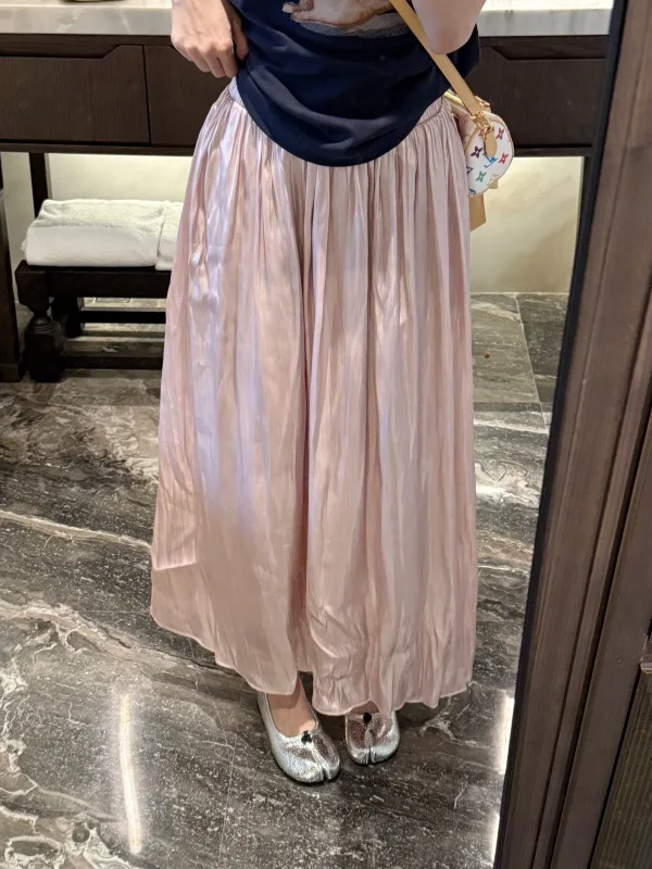 

Twinkle Jum Sparkling Pink Skirt Faionable Design High-End f-length Skirt for Women Spring 2025 Season Other Materia...