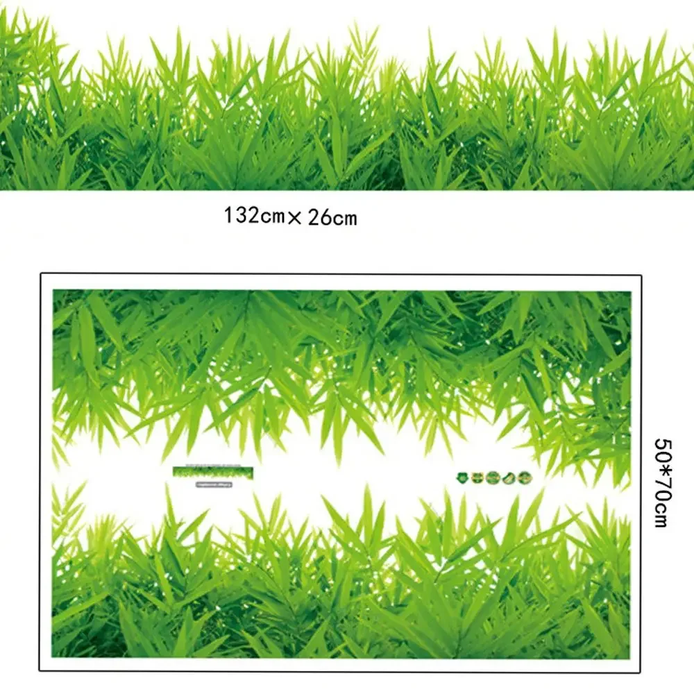 3D Fresh Green Grass Wall Stickers Baseboard PVC Skirting Kids Living Room Bedroom Bathroom Kitchen Nursery Balcony Home Decor