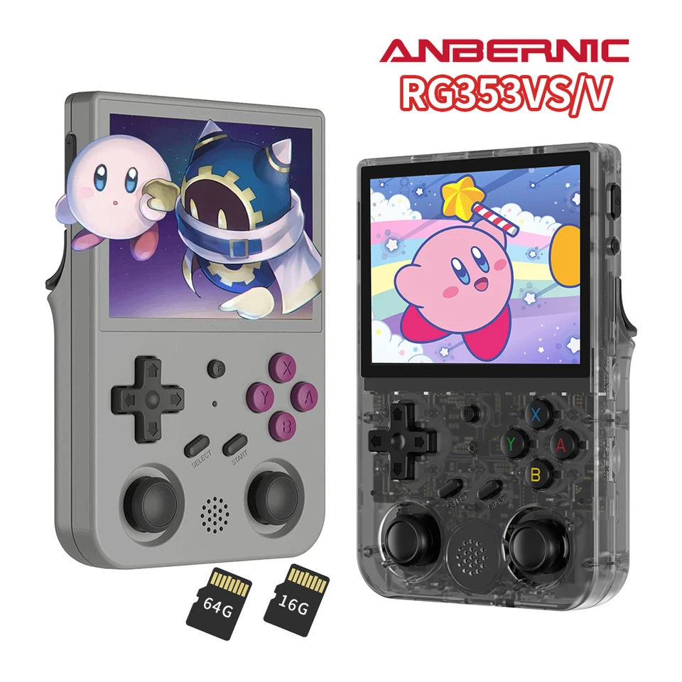 ANBERNIC RG353V Console De Jeu Portable Avec écran IPS 3,5 640 X 480 Haute Resolution Rk3566 Quad Core Dual Os Android 11 Et Systeme Linux 2g 64g16g 3200mah Batterie Noir Fiche Technique Et Prix A