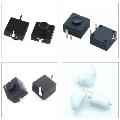 Latching Push Button Switch Assorted Kit Self-Lock Micro Mini Bent & Flat 2Pin 3Pin 4Pin On Off Switch for Torch SMD