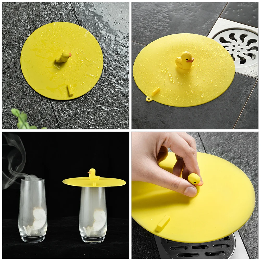 غطاء لبالوعة الأرضية من السيليكون، غطاء تصريف حوض الاستحمام المستدير، مصفاة شعر سهلة التنظيف، حامي حوض المطبخ والحمام #2