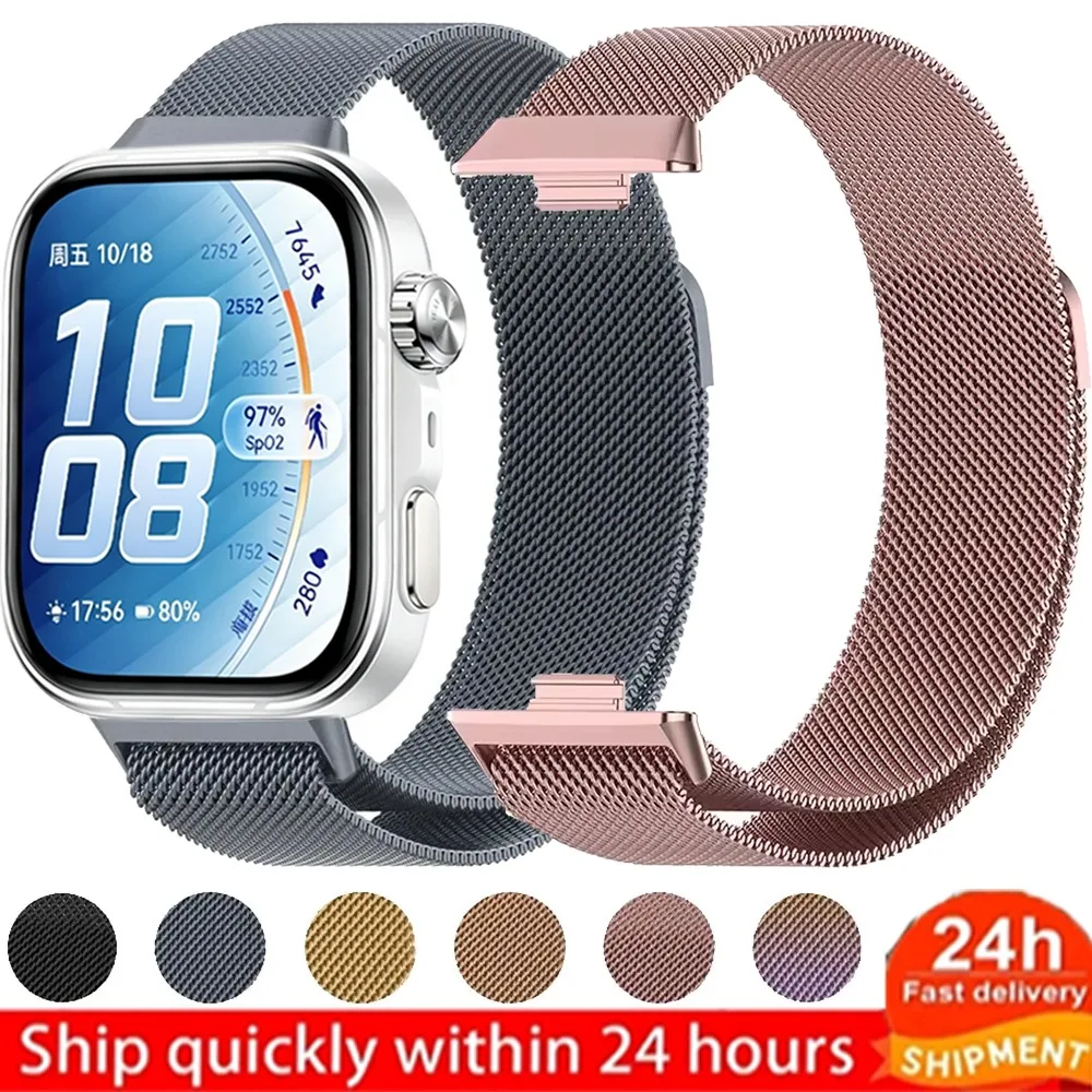 Leichtes Metall-Milanese-Loop-Armband für Huawei Watch Fit 5 4 3 Magnetisches Armband Uhrenband für Huawei Watch Fit 5 4 Pro Correa