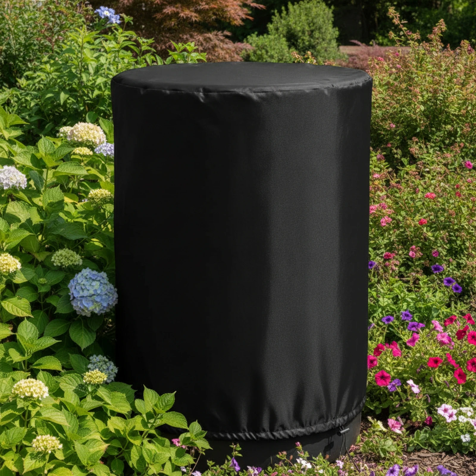 Water Pail Dust Cover Weatherproof Barrel Cover with Drawstring Heavy Duty Outdoor for Garden, Backyard