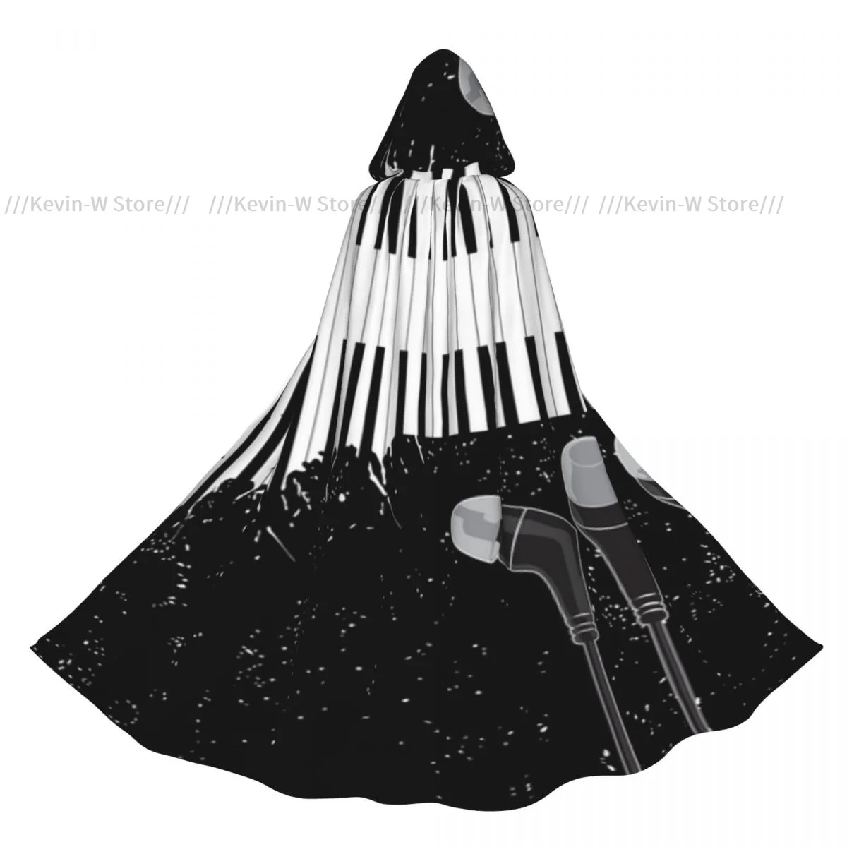 

Плащ с капюшоном, плащ унисекс с капюшоном, плащ с узором для наушников, накидка ведьмы вампира, костюм для косплея