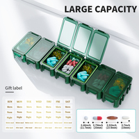 1PCS Weekly Pill Organizer 7 Day - Extra Large Pill Box, 1-Time-a-Day Medicine Organizer, Travel-Friendly & Waterproof, BPA-Free