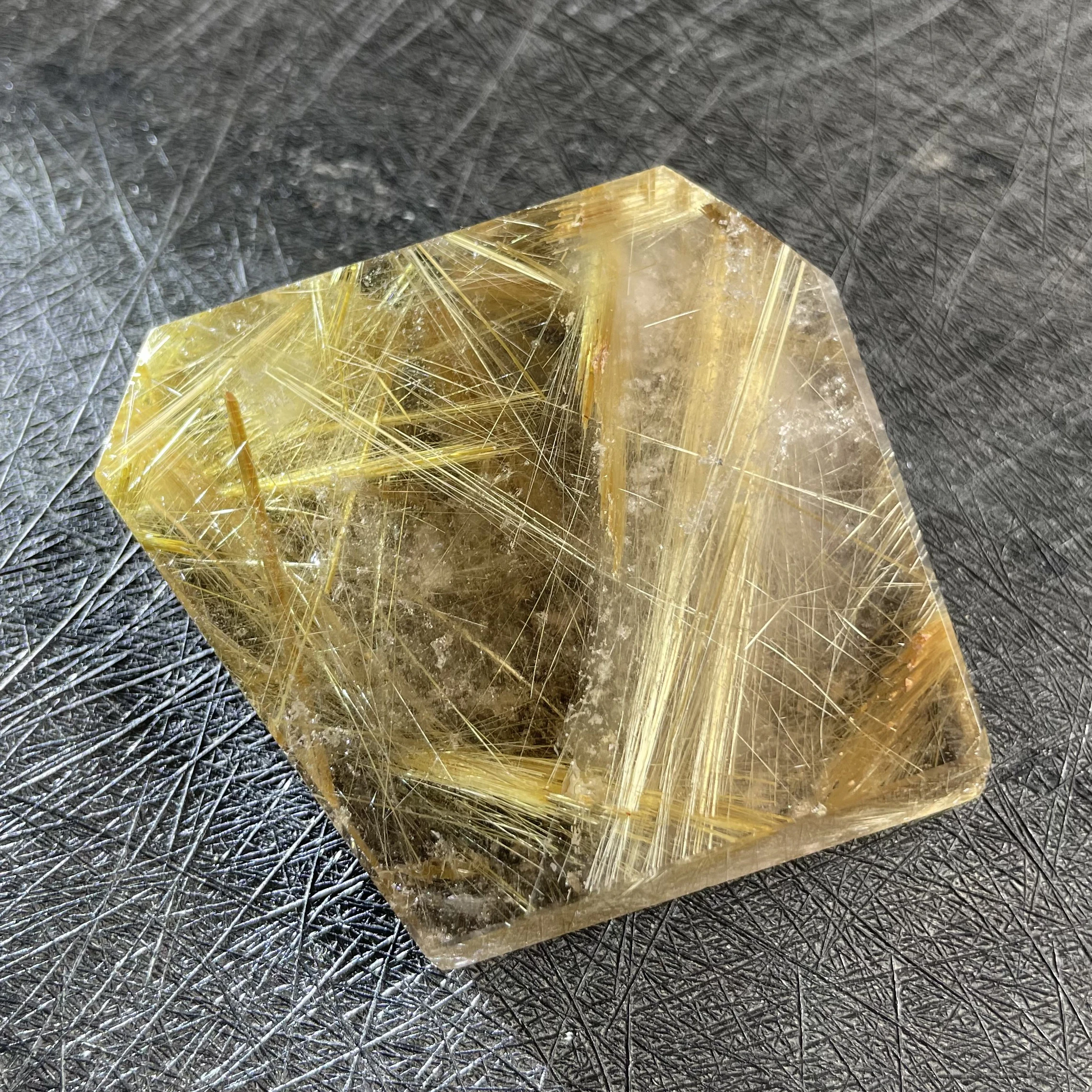 

Natural Stone Golden Quartz Rutilated Free Form Crystal Rock Decoration Rough Polished Healing