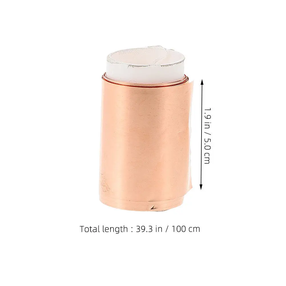 Pure Copper Sheet Roll 0.05mm X 50Mm Flexible Copper Foil Tape for Electrical Repairs Crafting Jewelry Making DIY Projects