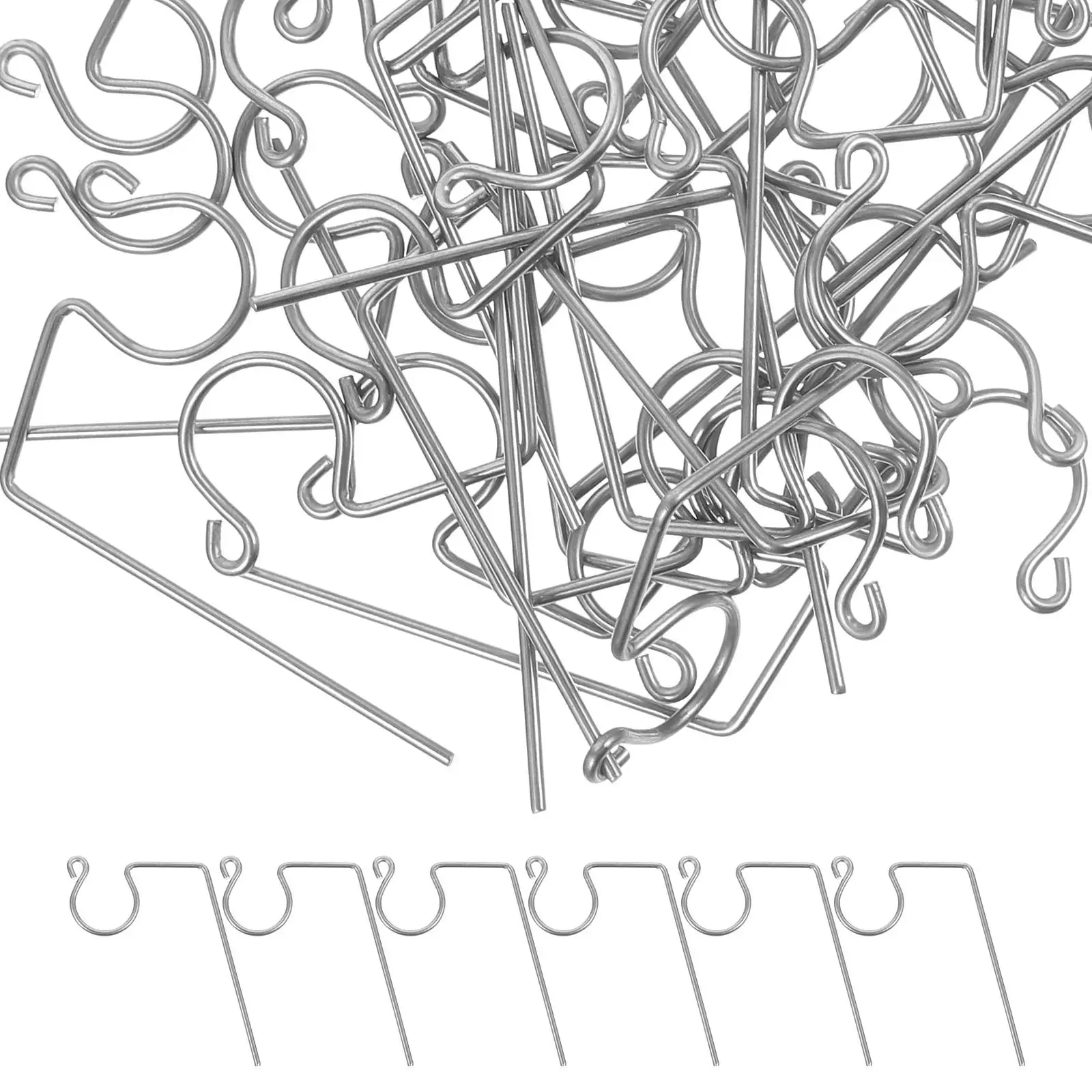 

50 Pcs Light Hooks Outdoor Gutter Hangers for Christmas String Lights Decorative nament Hanging Clips Strong Metal