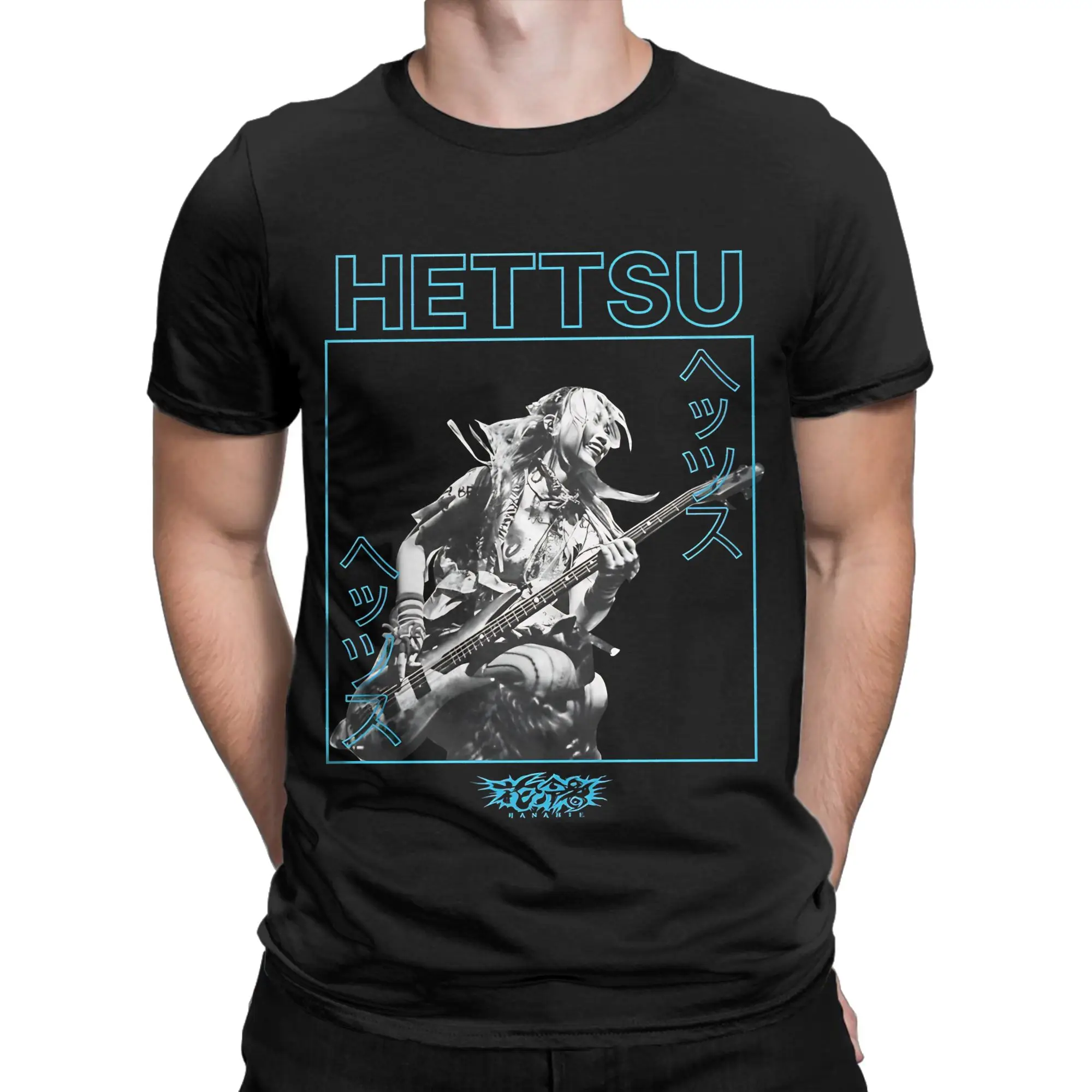 HANABIE HETTSU Classic painting Funny Graphic 100% Cotton T-Shirt Hanabie Tops Tees For Men