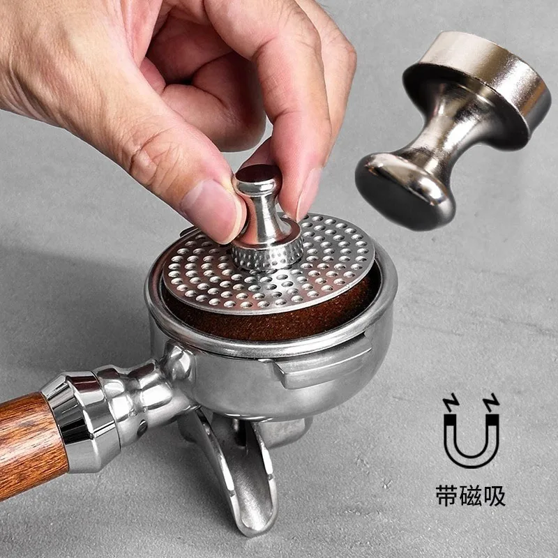 Kit de Malla Magnética Reutilizable para Filtro de Café Espresso con Mango Magnético 51/53/58mm, Accesorios de Barista, Herramienta para Café