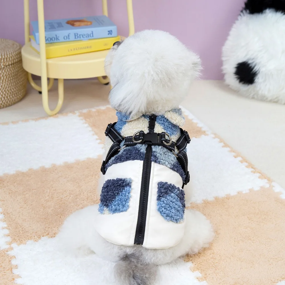 

Puppy Outfit Warm Dog Jacket Built-In Chest Straps Thickened Puppy Coat Skin Friendly Windproof Winter Pet Clothes Winter Season