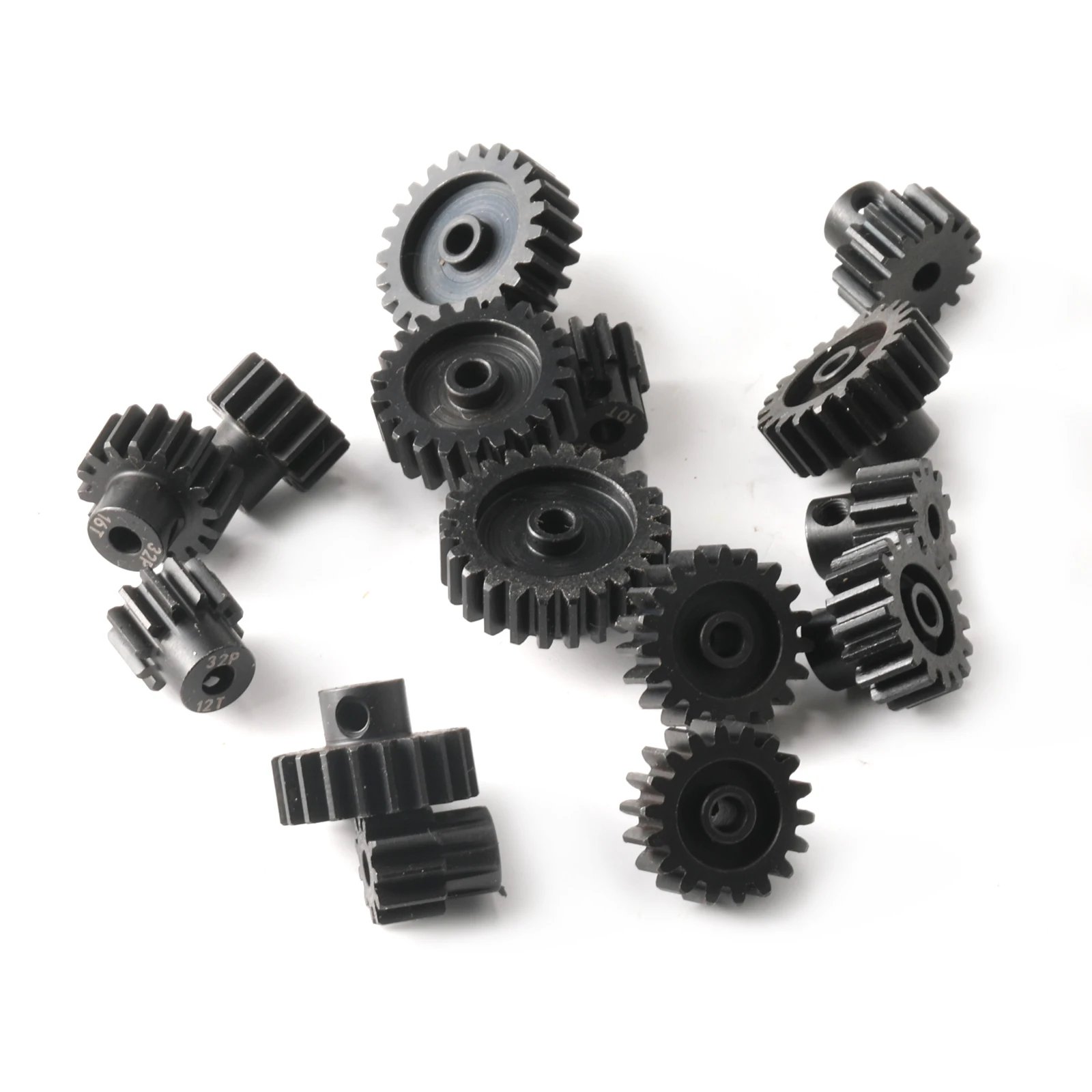 32P 3.175mm Black Metal Gear 10T 11T 12T 13T 14T 15T 16T 17T 18T 19T 20T 21T 22T 23T 24T Motor Gear for 1/10 RC Model Car