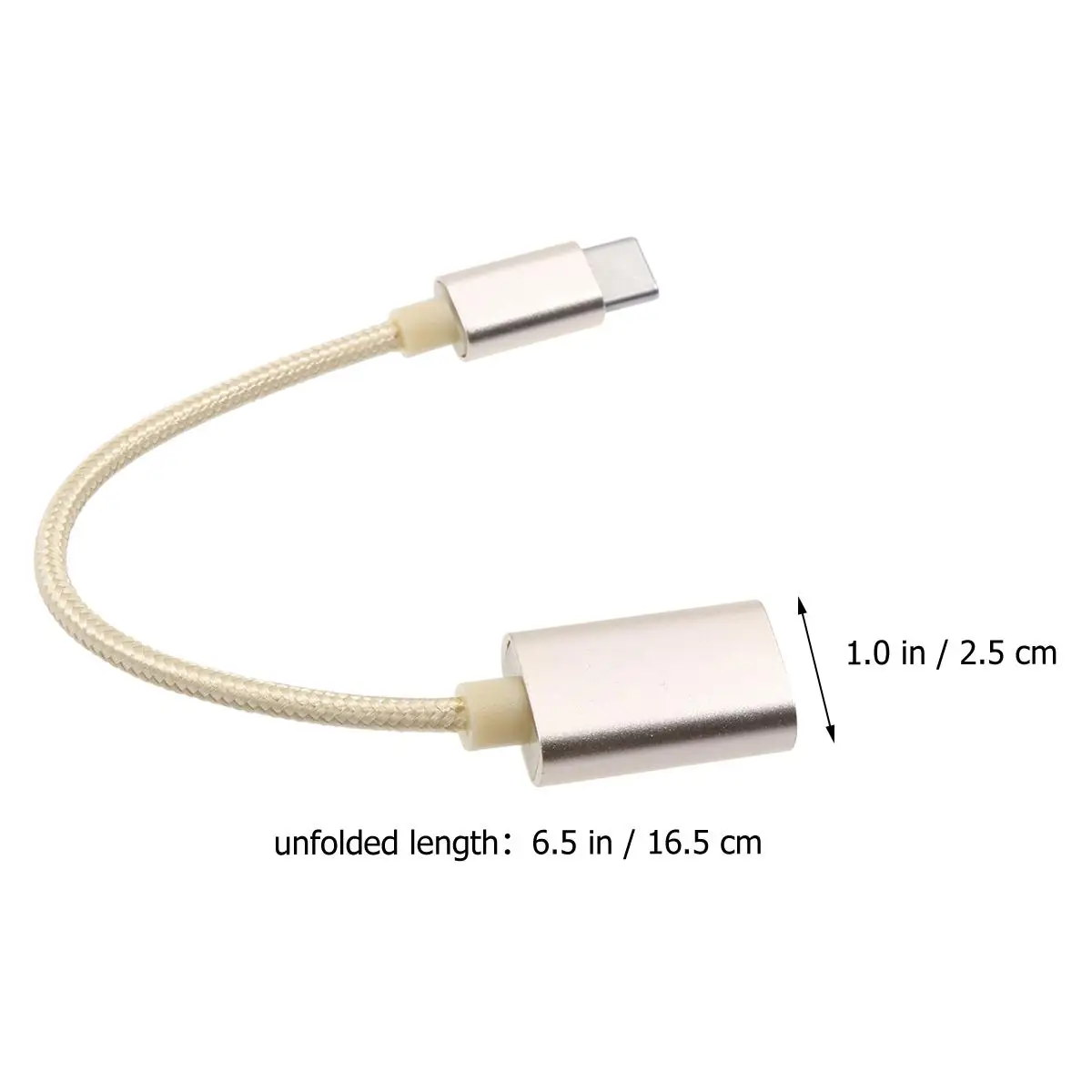 

USB Extender Cable Adapter Converter Type-c to USB3.0 Cell Phone Golden Extension