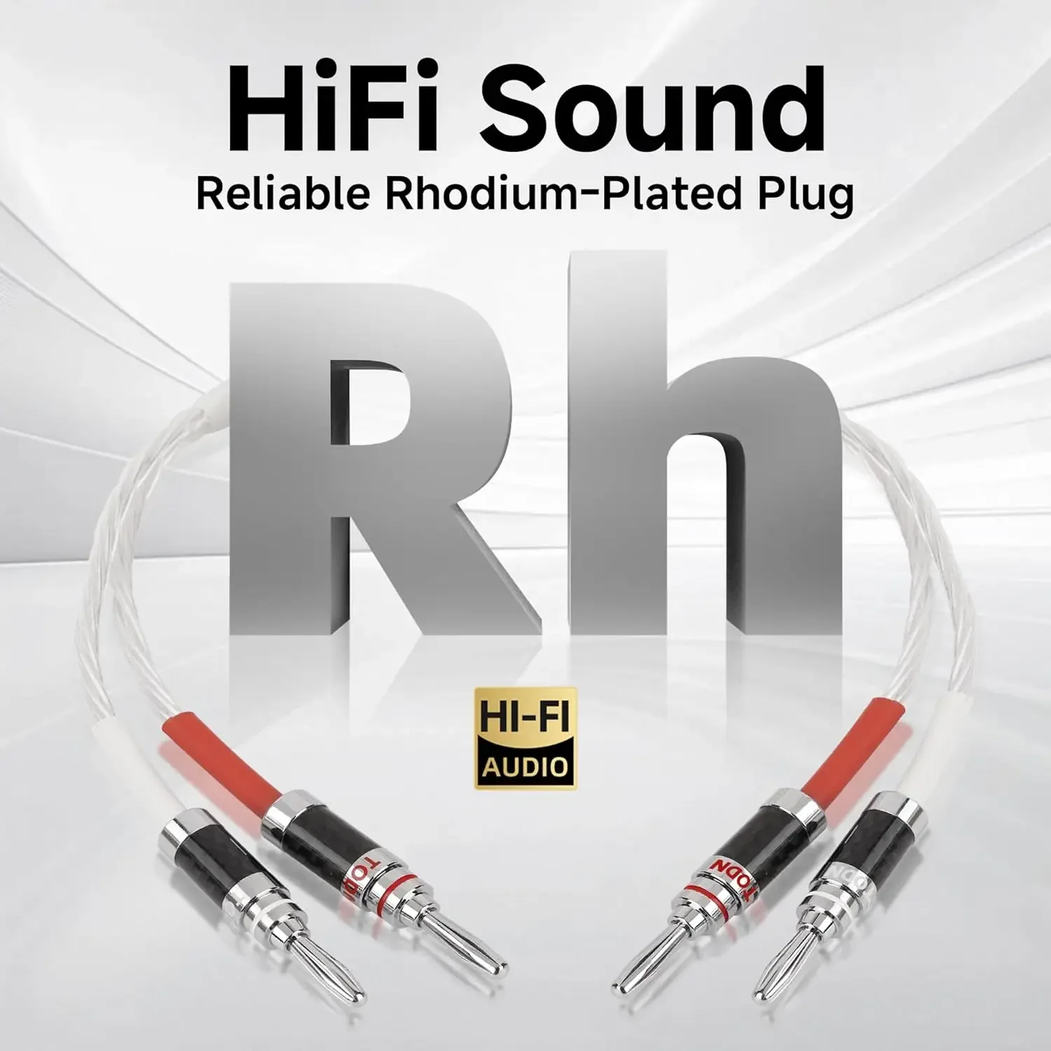 TODN One Pair HIFI Silver-plated Speaker Cable High-end 7N OCC Speaker Wire For Hi-fi Systems Y Plug Banana plug Speaker Cable