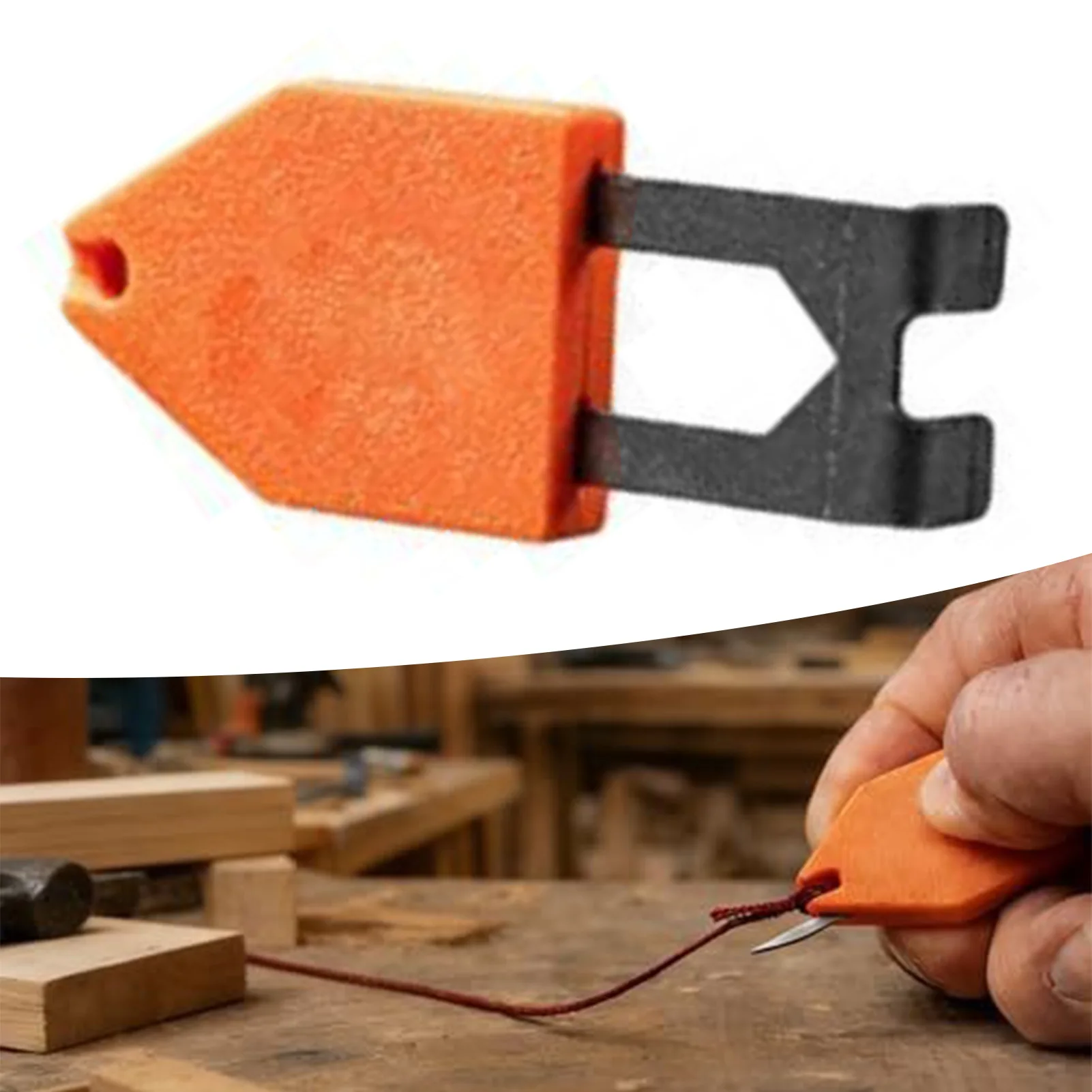 Rope Anchor Hook Portable Chalk Line Anchoring Tool for Woodworking One Handed Instant Fixing Rope Anchoring Tool