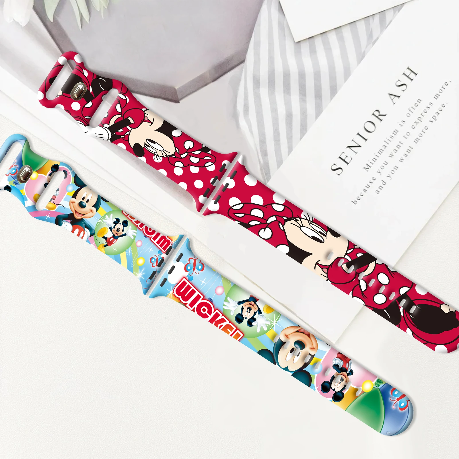 

Disney Print Strap for iWatch 11 10 9 8 Silicone Band Replaceable Bracelet for Apple Watch 46mm 44mm 42mm 41mm Watchband