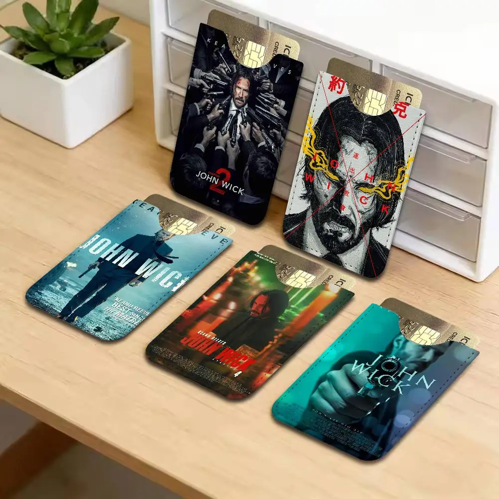 J-John W-Wick Movie New Leather Card Small Retro Cowhide Coin Purse Men/Women Luxury Card Holder