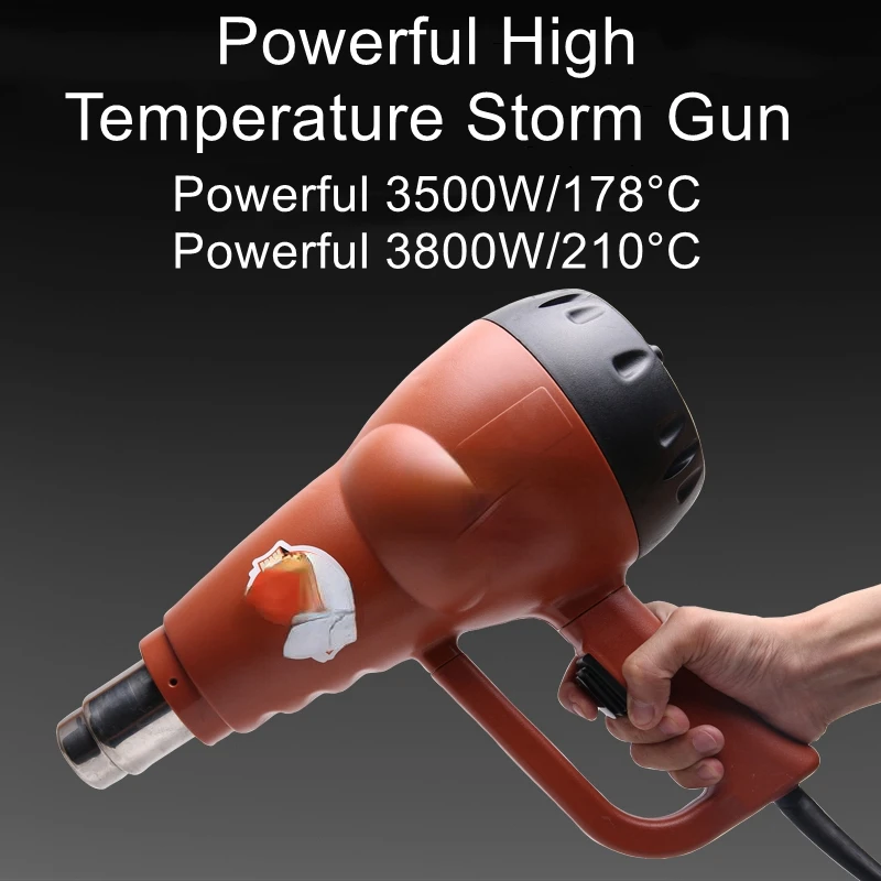 Stone special heating drying hair dryer industrial high-power powerful water blowing snow blowing hot air gun