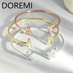 DOREMI-Bracelet simple étanche avec lettre initiale, pierre de naissance, cadeau personnalisé, manchette