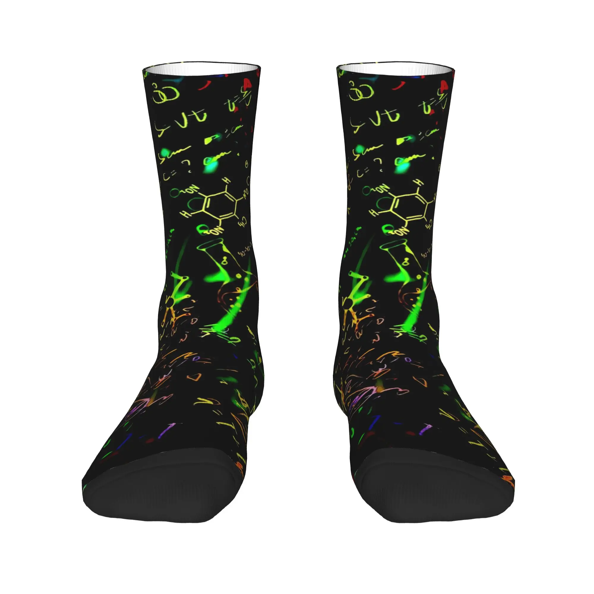 Chemical Molecular Formula Socks Spring  Stockings Funny Women Men Quality Socks Design Running Anti Sweat Socks