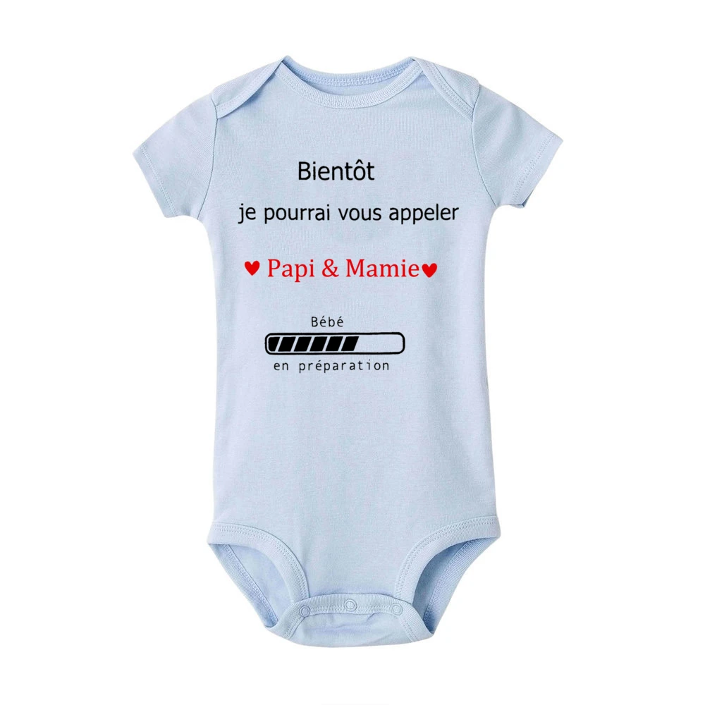 Soon I Will Be Able To Call You Grandpa & Grandma Baby in Preparation Baby Romper Pregnancy Announcement Bodysuit Infant Clothes