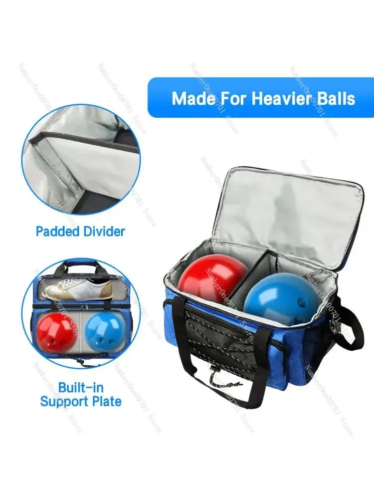 

Bowling Ball & Shoe Storage Bag - Double Ball Portable Travel Case