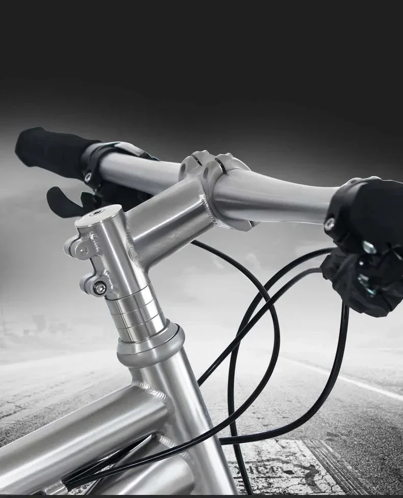 Lightweight Titanium Alloy Road Bike Handlebar High Gloss Black Anodized Surface Cycling Modification Spare Accessories