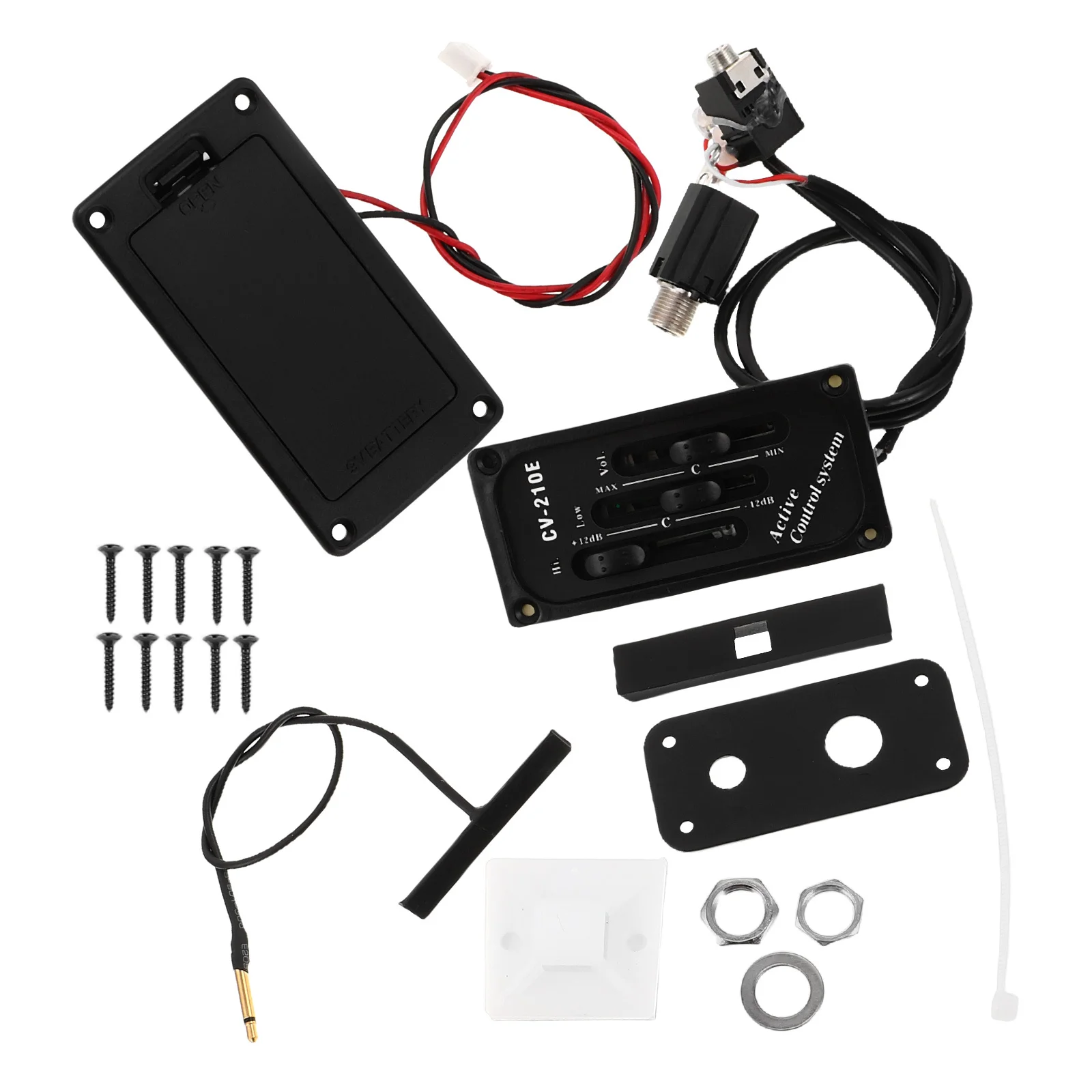

Electric Violin Pickup Black Piezoelectric Shielded Cable Box Ideal for Performance Practice Violin Accessories Musical