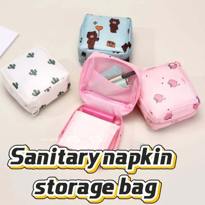 Frauen Geldbörse Sanitär Serviette Lagerung Tasche Cartoon Wasserdichte Pflege Pad Tasche Tragbare Große Kapazität Menstruations Paket
