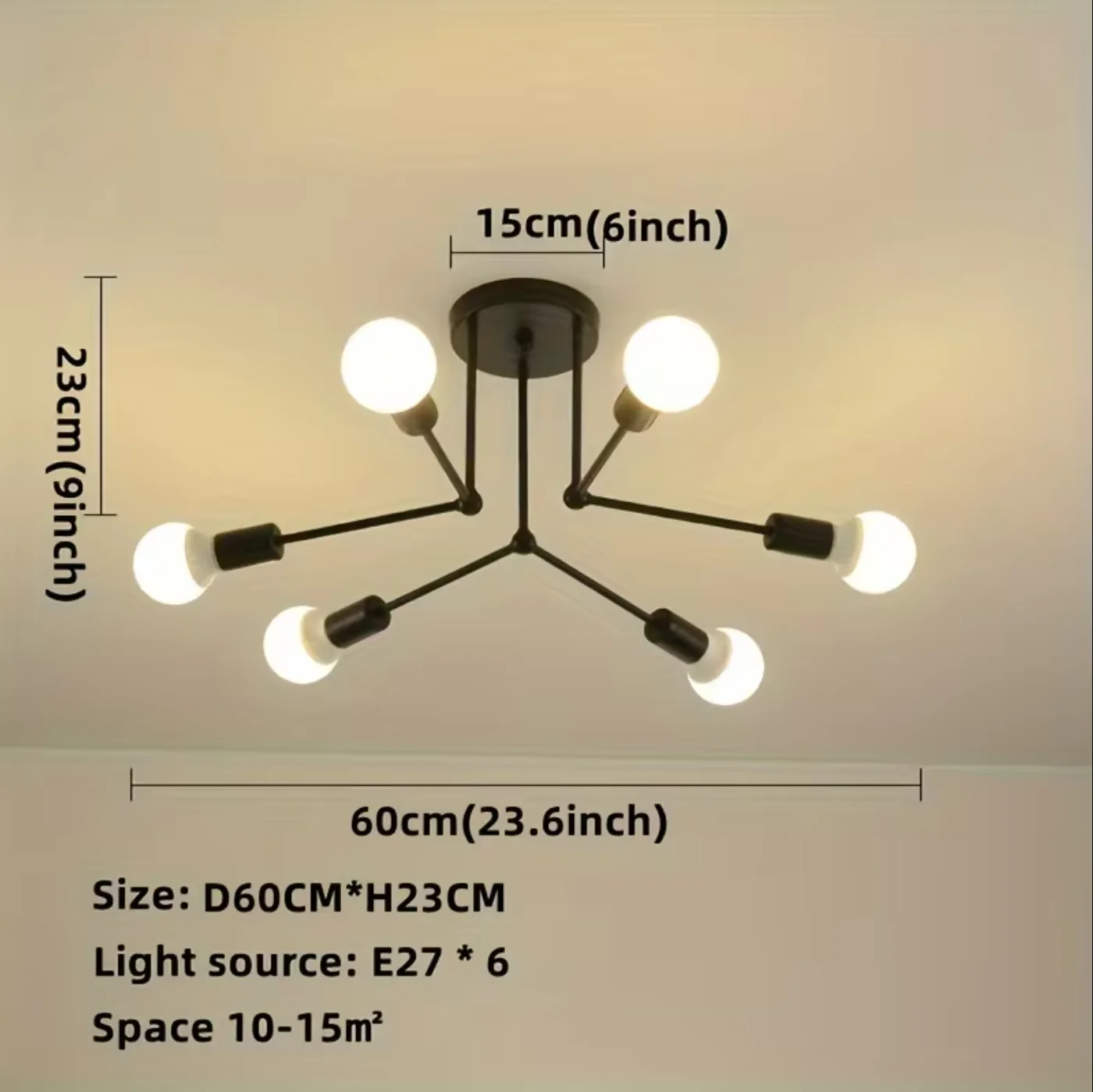 Moderne Led Spider Plafond Verlichting Industrieel Ijzer Zwart/Gouden Nordic Minimalistische Woondecoratie Woonkamer Eetkamer Ceilin