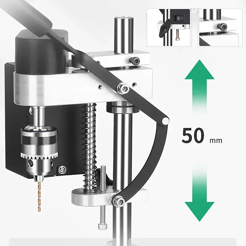 Mini Desktop Bench Drill Kit Multi-function Home Micro Seven-Level Speed Sdjustable Drilling Machine Precision Electric Drilling