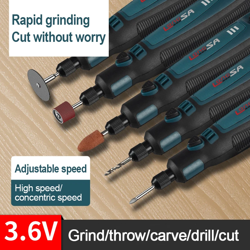 Wireless Electric Grinder Set Micro Rotary Tool Engraver Pen USB Rechargeable Household Mini Elec Drill Polishing Carving Tool