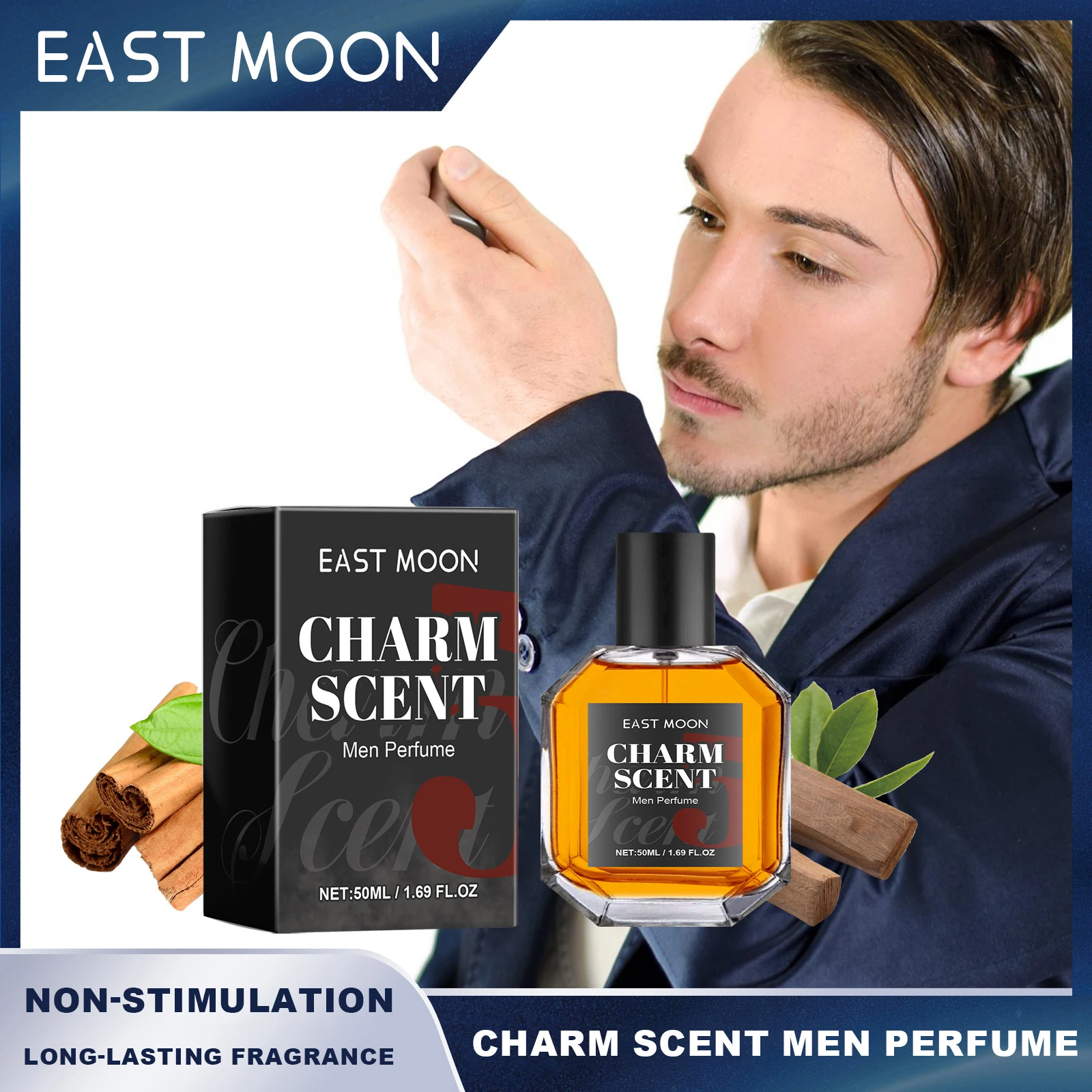 

East Moon Charm Scent Мужские духи Нестимуляция Стойкий аромат Нежирный, сохраняет свежесть Легко носить с собой Ароматические духи