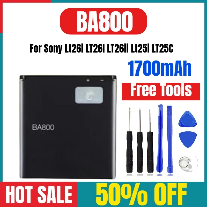 

1700 мАч для Sony Lt26i LT26I LT26ii Lt25i LT25C BA800 аккумуляторы для мобильных телефонов