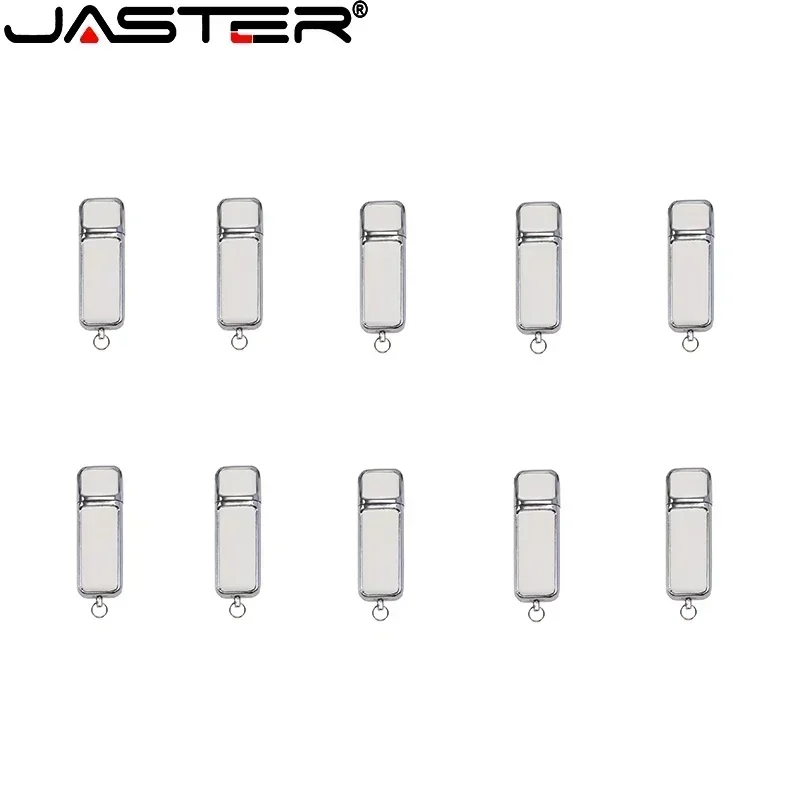 JASTER 10PCS/LOT USB 2.0 flash drive 128GB Hi-Speed Pen drive Free custom logo White Leather with box Memory stick Business gift