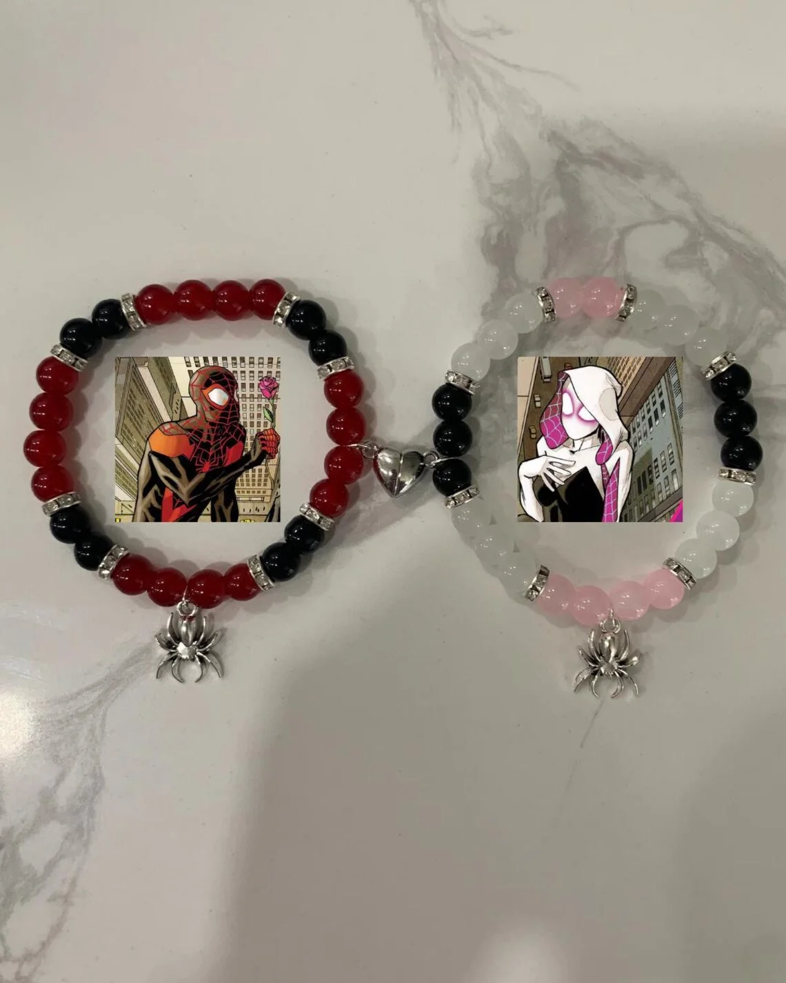 

Miles&Gwen style bracelet, couple magnetic aesthetic, Valentine's Day gift, handmade by y2k