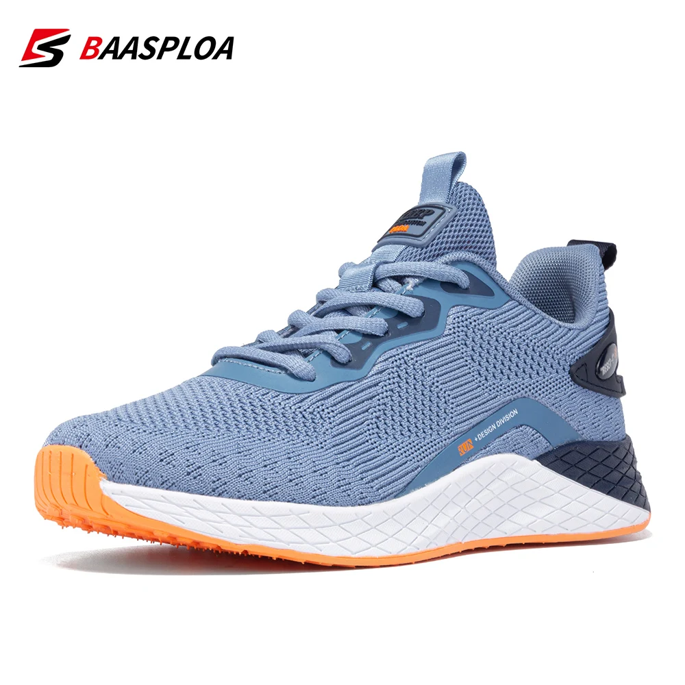 Baasploa Men Sneakers 2023 Fashion Breathable Tennis Male Casual Running Shoes Non-Slip Knit Lightweight Walking Shoes