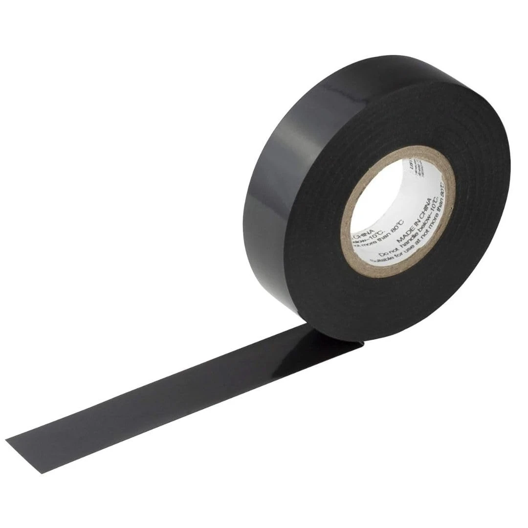 Schwarzes Isolierband, 1 Rolle – wasserdicht, Vinyl in Industriequalität, 16 mm/4,5 m – stark haftendes PVC-Elektroband – Detail 4