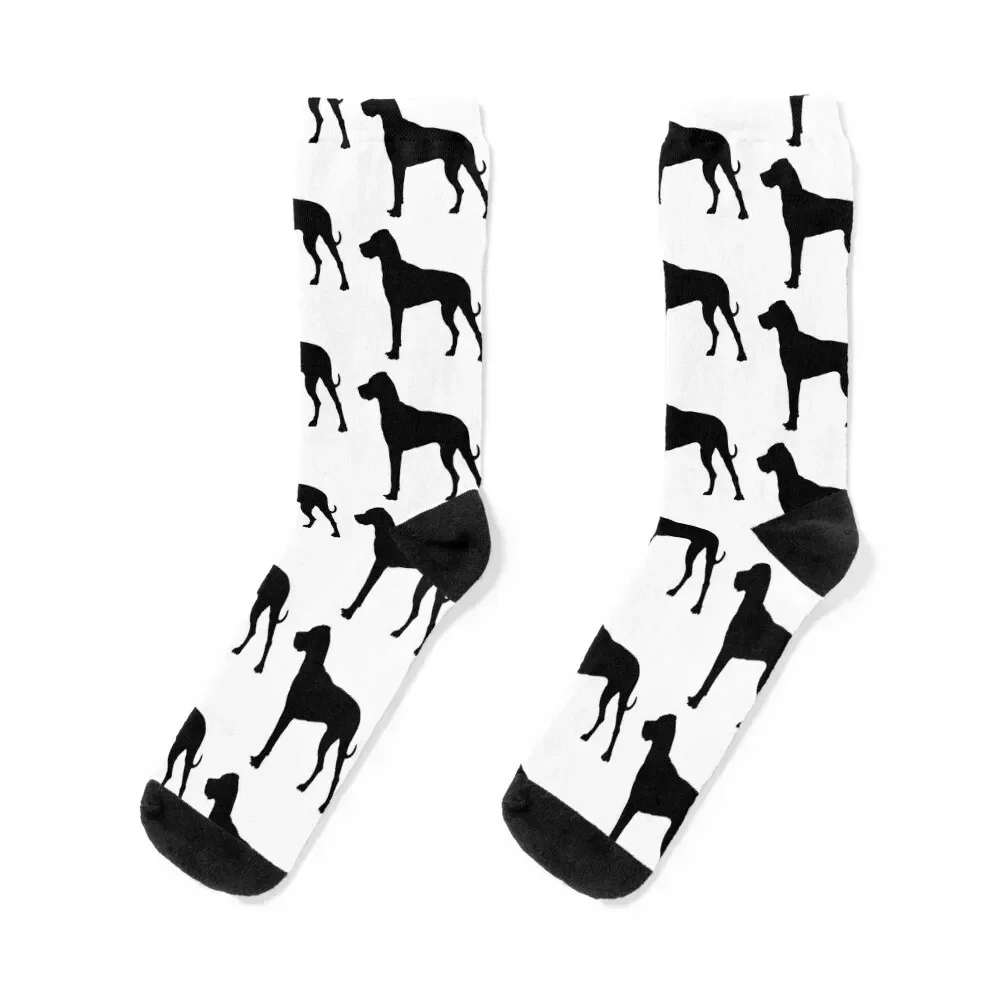 Simple Great Dane Dog Silhouette Socks Sports designer brand Toe sports designer Socks For Women Men's