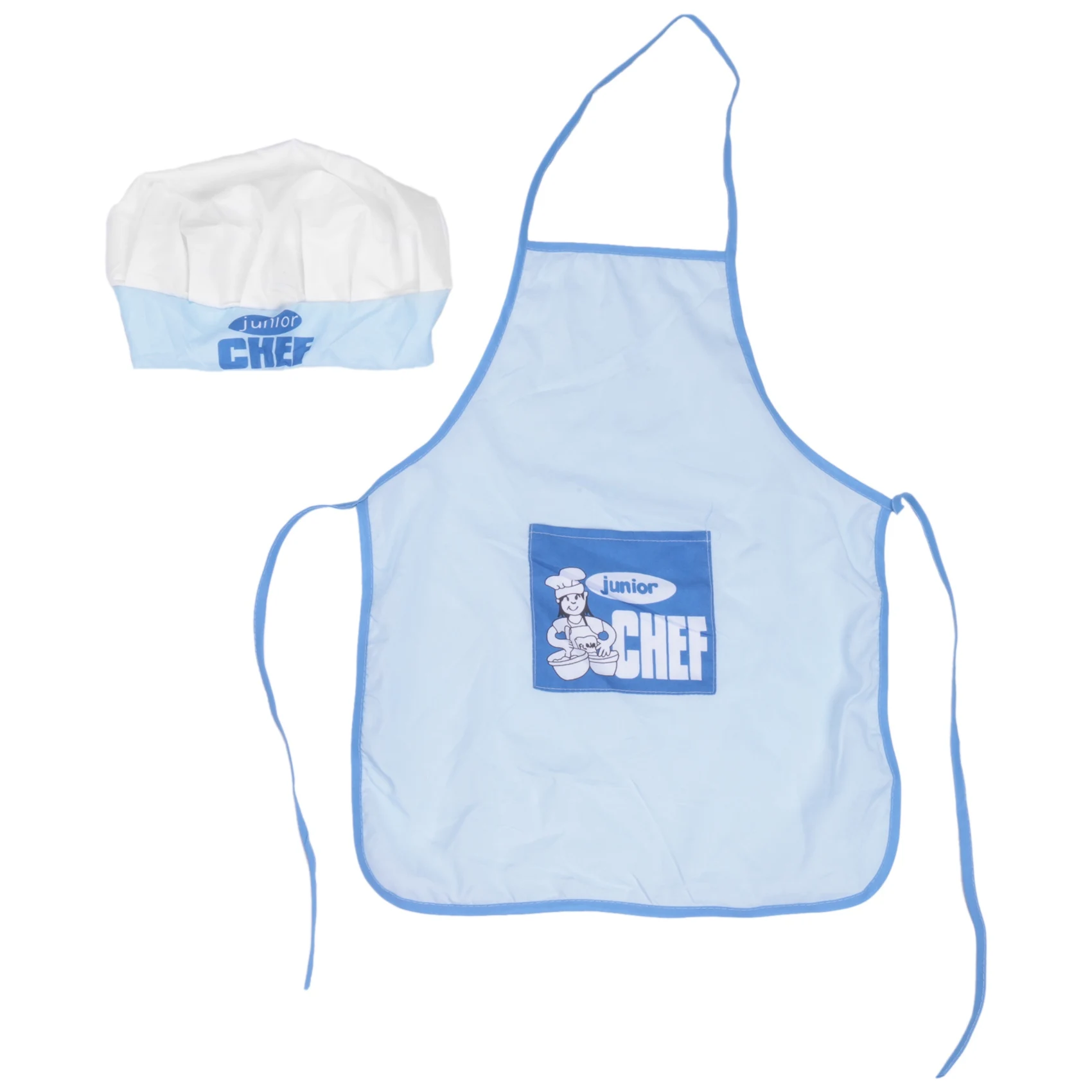 Детская шляпа шеф-повара, фартук для приготовления пищи, выпечки, подарок для мальчиков и девочек (синий)