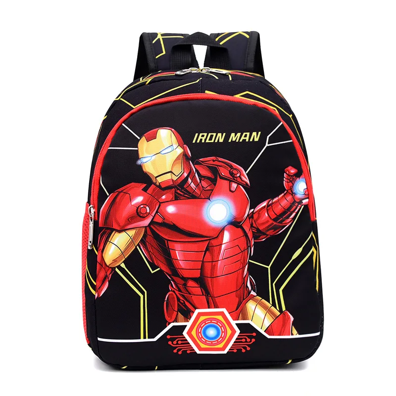 Marvel Avengers Anime Backpack Iron Man Captain America Cartoon Captain America Kindergarten School Bag for Boys Schoolbag Gift