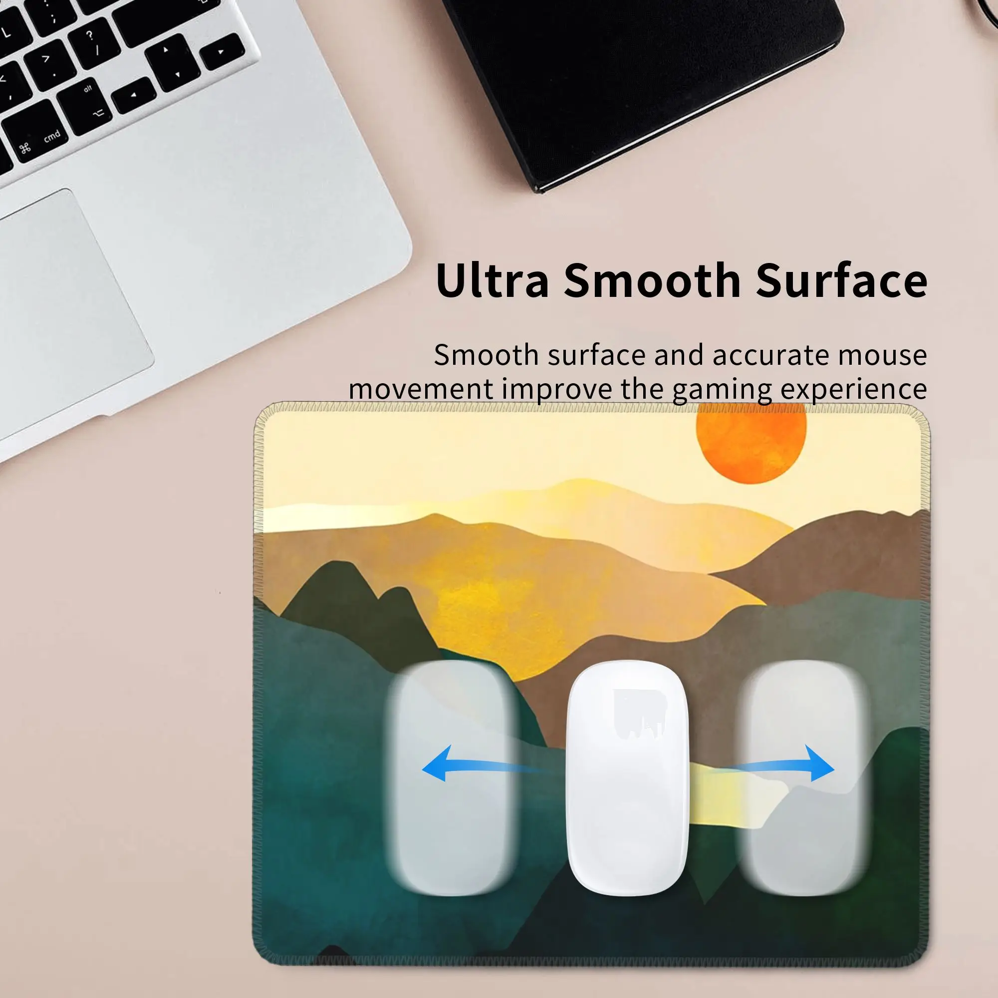 Landscape Mountain Sunset Painting Mouse Pad Computer Keyboard Mouse Mat Gamer PC Laptop Desk Mat Office Table Mats
