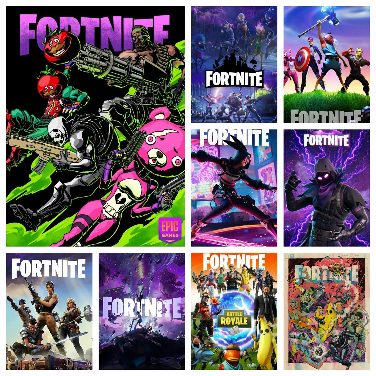 Kit di pittura artistica con diamanti gioco Fortnites Hot New 2024 gioielli da ricamo mosaico punto croce decorazioni per la casa artigianato regalo