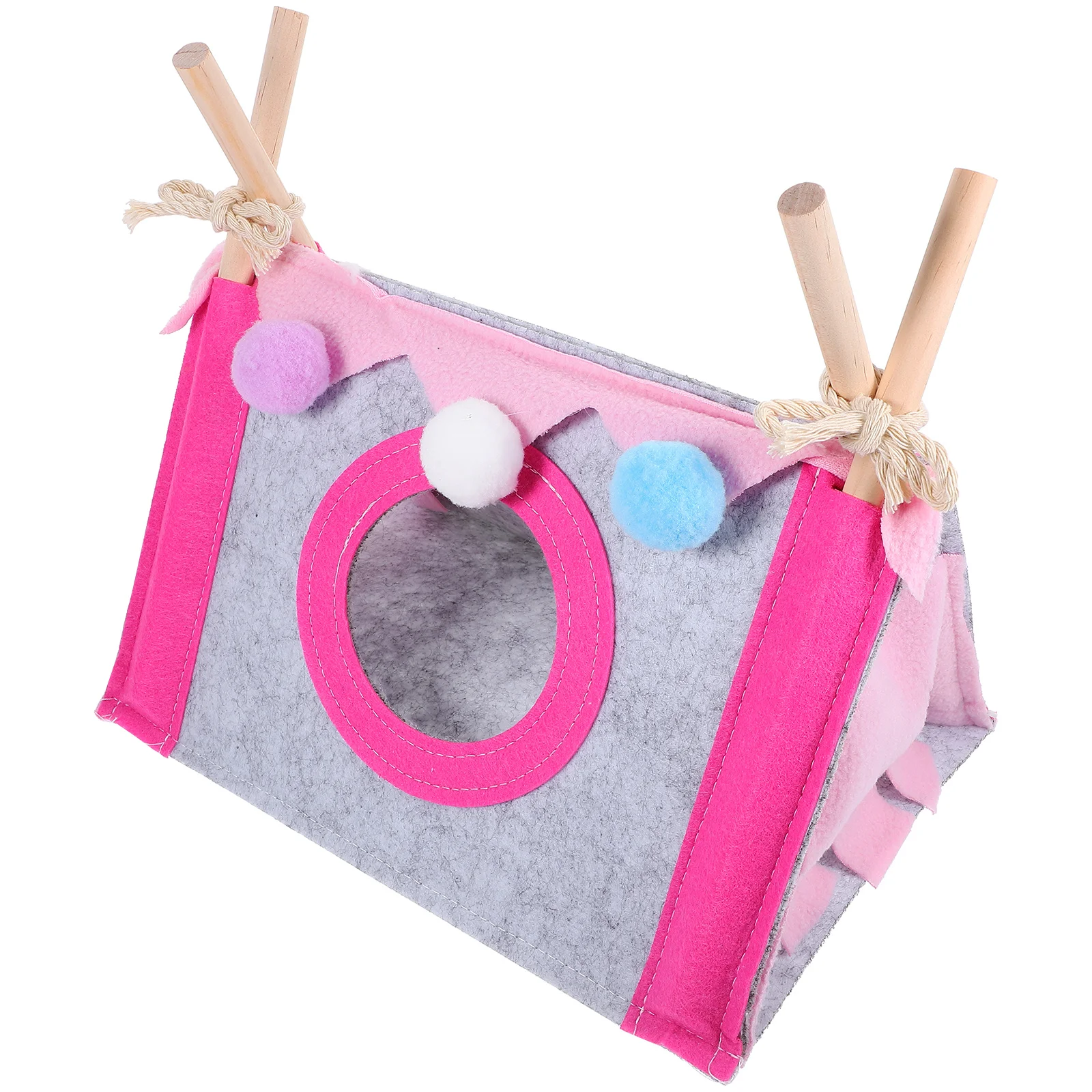 

Guinea Pig Hideout Pet Shelter Hamster Hideaway Triangle Felt Small Animal Bed Cozy