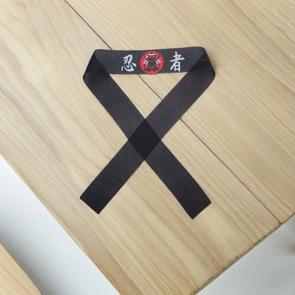 

4pcs Japanese Ninja Headband Polyester Karate Bandana Comfortable Elastic Hair Wrap For Sports Sushi Party Decorations