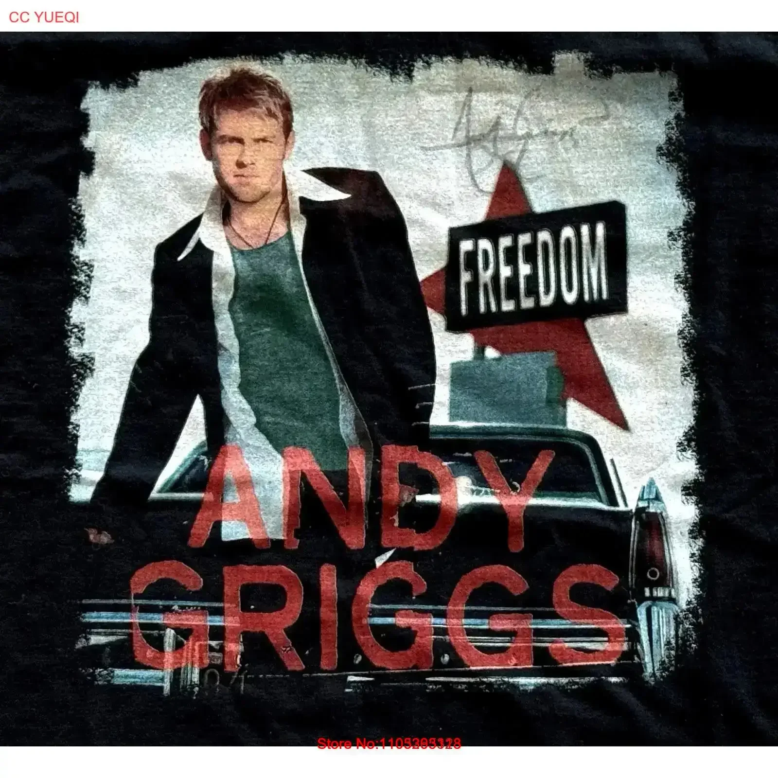 Футболка винтажная черная 2002 Andy Griggs Country Music Singer S-5XL 1P1027, мягкая, эластичная, с эффектом потертости, для повседневной носки